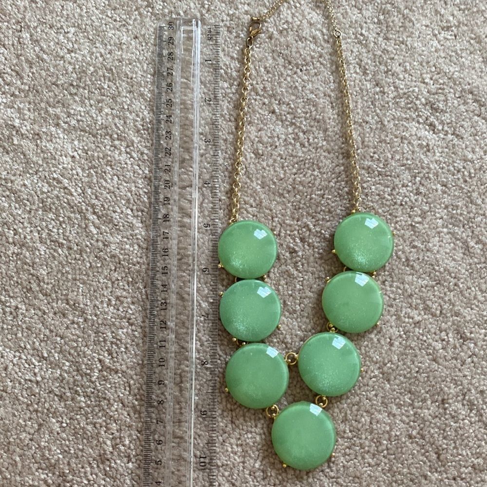 Francescas Green and Gold Statement Necklace - Picture 2 of 5